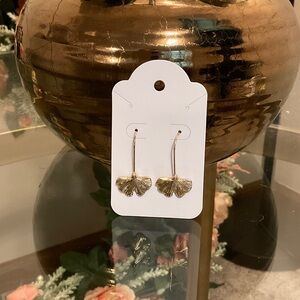 Gold Leaf Drop Earrings